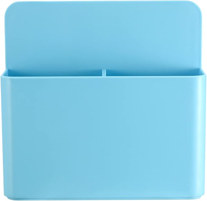 Blue Strong Magnetic Marker Holder/Dry Erase Pen Holder - Storage for Dry Erase Marker, Eraser, Bottle Opener, Remote Controls, Notes - Ideal for Magnetic Board, Fridge Door, and Locker