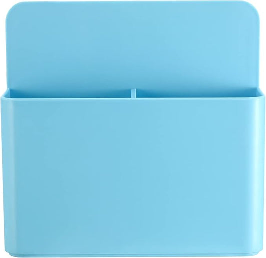 Blue Strong Magnetic Marker Holder/Dry Erase Pen Holder - Storage for Dry Erase Marker, Eraser, Bottle Opener, Remote Controls, Notes - Ideal for Magnetic Board, Fridge Door, and Locker