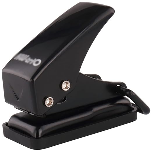 Mini Single Hole Punch Portable Planner Round Binder Label Card Manual Scrapbook Craft DIY Machine Stationery(D)
