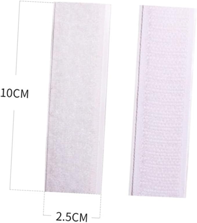 10 Pack White Burlap Ruffled Table Skirt Rug Pad Tape Self-Adhesive Pads for Home Office