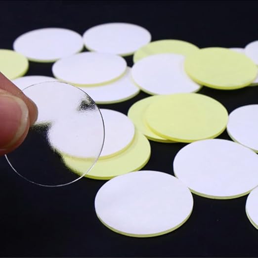 STOBOK 20Pcs 1.18 Inch Transparent Double-Sided Adhesive Tape Round Fastener for Crafts Wedding Car Use Strong Self Adhesive Dots