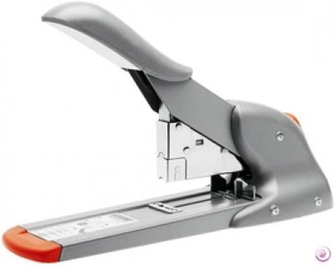 Rapid Fashion HD110 Heavy Duty Stapler, 110 Sheet Capacity, High Volume Stapling, Metal and Plastic, Silver/Orange, 21080815