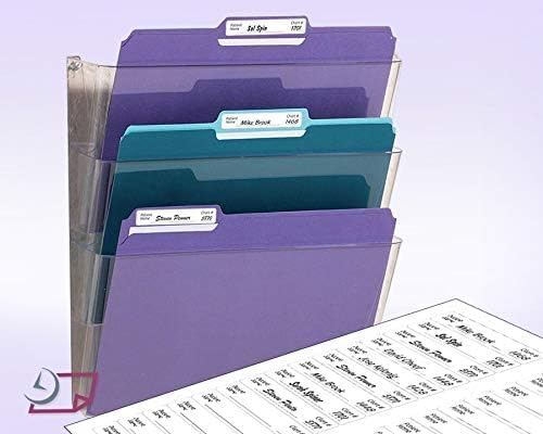 NextDayLabels 0.66x3.43 Inch Rectangle File Folder Labels White for Laser Inkjet Printer - 30 Per Sheet Self-Adhesive Organization Filing Made in USA - 1500 Labels