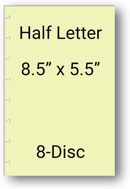 Undated Monthly Calendar Refills for Letter, Junior, Classic, Skinny, Mini size Discbound Planners Fİtts Happy Planners Levenger Circa TUL Staples Arc Notebook Office (8-Disc, 5.5"x8.5", Love)