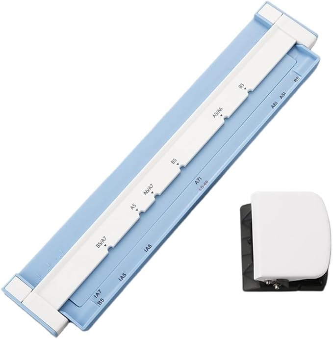 3/6/9 Hole Punch Handheld Metal Hole Punch Capacity 6mm for A4 A5 B5 for Notebook Scrapbook Journal Binding(E)