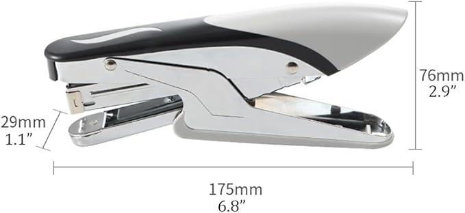 Creative Stapler Plier Stapler Heavy Duty Hand Held Stapler, 25 Sheets Capacity Desktop Office Stapler Manual Paper Stapler for Office Home Stapler for Gifts Stapler (Color : Stapler+Staples