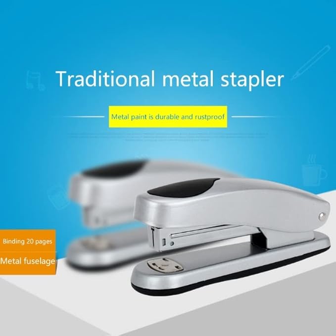 Metal Iron Heavy Duty Stapler Paper Book Binding Stapling Machine Labor Saving Stapler(D)