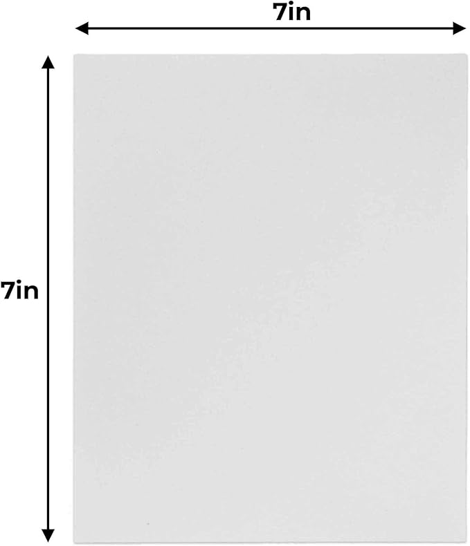 7x7 White Foamboards Acid-Free 3/16" White Foam Core for Framing, Presentations, Crafts & More 10 Pack of Foam Boards