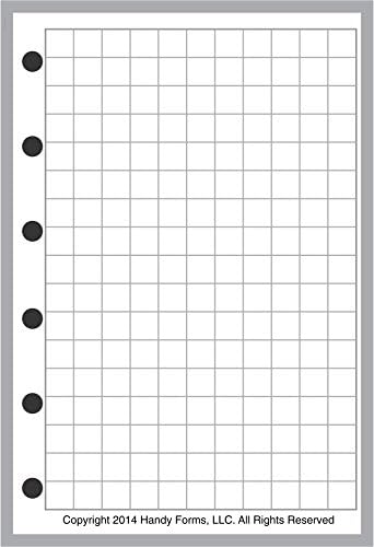 Pocket Size Graph Paper Refill, Sized and Punched for Pocket Notebook (3.25" x 4.75")