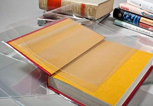 ClearBags Clear Book Covers – 25 Pack, Plastic Sleeves (8" x 14") for Books – Archival Safe, Dust & Water Protector (Fits Books with 7 3/4" Spine Height & Up to 14" Wide) – BC8