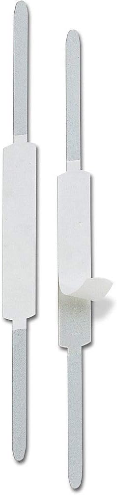 Officemate Self Adhesive Prong Paper Fasteners, Matte Steel Finish, 2 inch Capacity, 2.75 inch Base, Box of 100 (99858),Silver