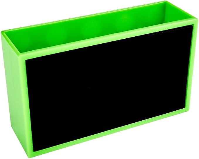 Magnetic Wall Pocket Organizer 6.3 x 2 x 3.8 in — Strong Magnetic Multi-Purpose Pens & Supplies Storage Holder for Office, Fridge, Locker — Green