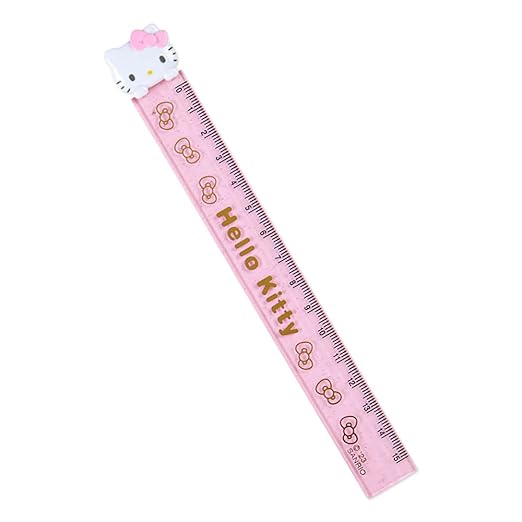 Sanrio 502553 Sanrio Ruler, 5.9 inches (15 cm), Hello Kitty, Hello Kitty, 1.2 x 0.2 x 7.2 inches (4 x 0.6 x 18.3 cm), Kids Learning Stationery, Character