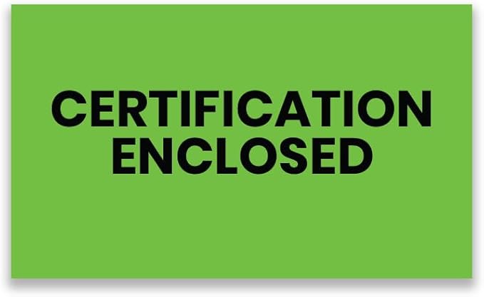 StickerJet Certification Enclosed – Warehouse Receiving Labels – 3"x5" Rectangle Labels – 500 Qty/Roll – Paper, Easy Peel and Stick, Strong Adhesive, No Residue, Made in USA