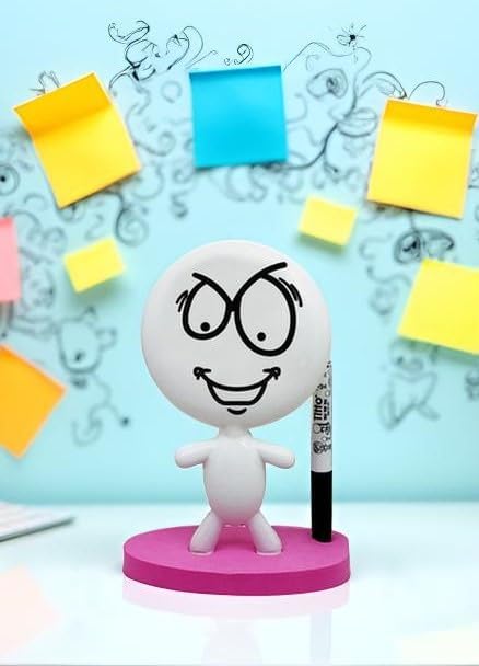Dry Erase Board - TITTO Original, Draw Your Ideas - Spring Break Gifts - Ceramic Doll - Easter Deco Gifts - for Any Desk - Pink Work Home Office (Pink)