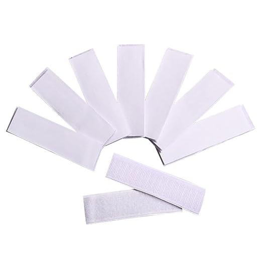 MAGICLULU Rug Tape for Carpet Table Skirt Adhesive Tapes 10pcs Hook Loop Adhesive Tape Strong Grip for Smooth Surfaces