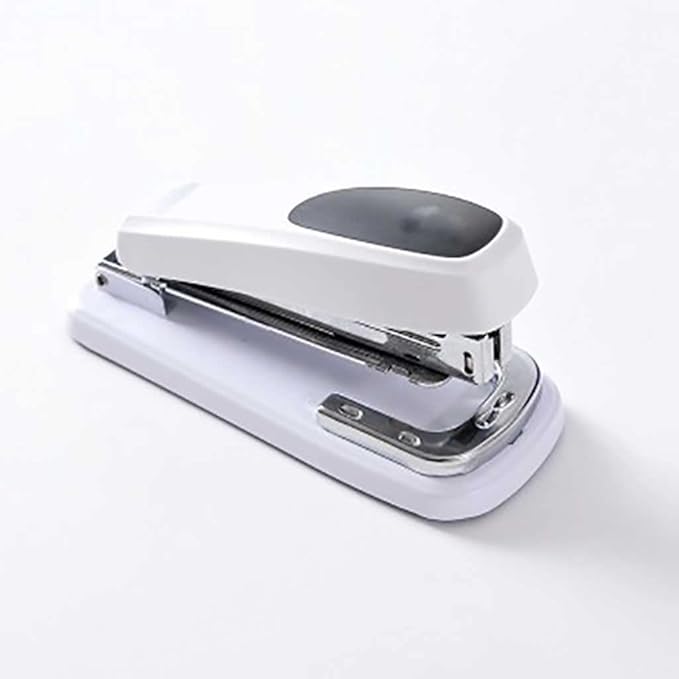 1pcs Stapler Rotated Office and School Binding Supplies User Friendly Labor-Saving Fashionable Center Joint Stapler(Black)