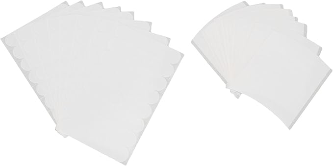 Double Sided Clothing and Skin Adhesive Tape Set, Transparent PP Material Fabric Fastener Strips for Professional Use, Includes 10 Round and 10 Curved Pieces, 2 Sets Total