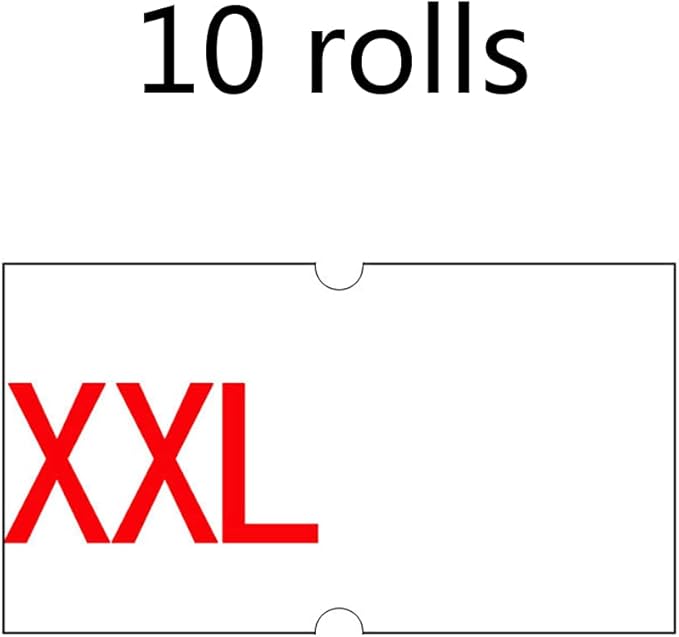 10 Rolls White Label Labeling 22mm X 12mm White Retail Shop Label Set