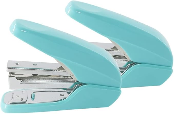 KUYWLMKMZZ Desk Stapler Mini Stapler Desktop Stapler 20-Page Capacity Stabler Document Binding Desktop Office Student Supplies Staplers for Desk School Supplies (Color : C)
