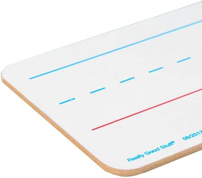 Really Good Stuff Double-Sided Primary-Lined Dry Erase Sentence Strip Boards - Pack of 12