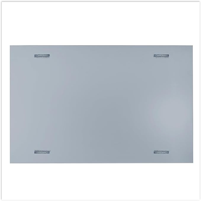 Universal Frameless Magnetic Glass Dry Erase Board, 72" x 48", White Surface, Horiztonal Mount
