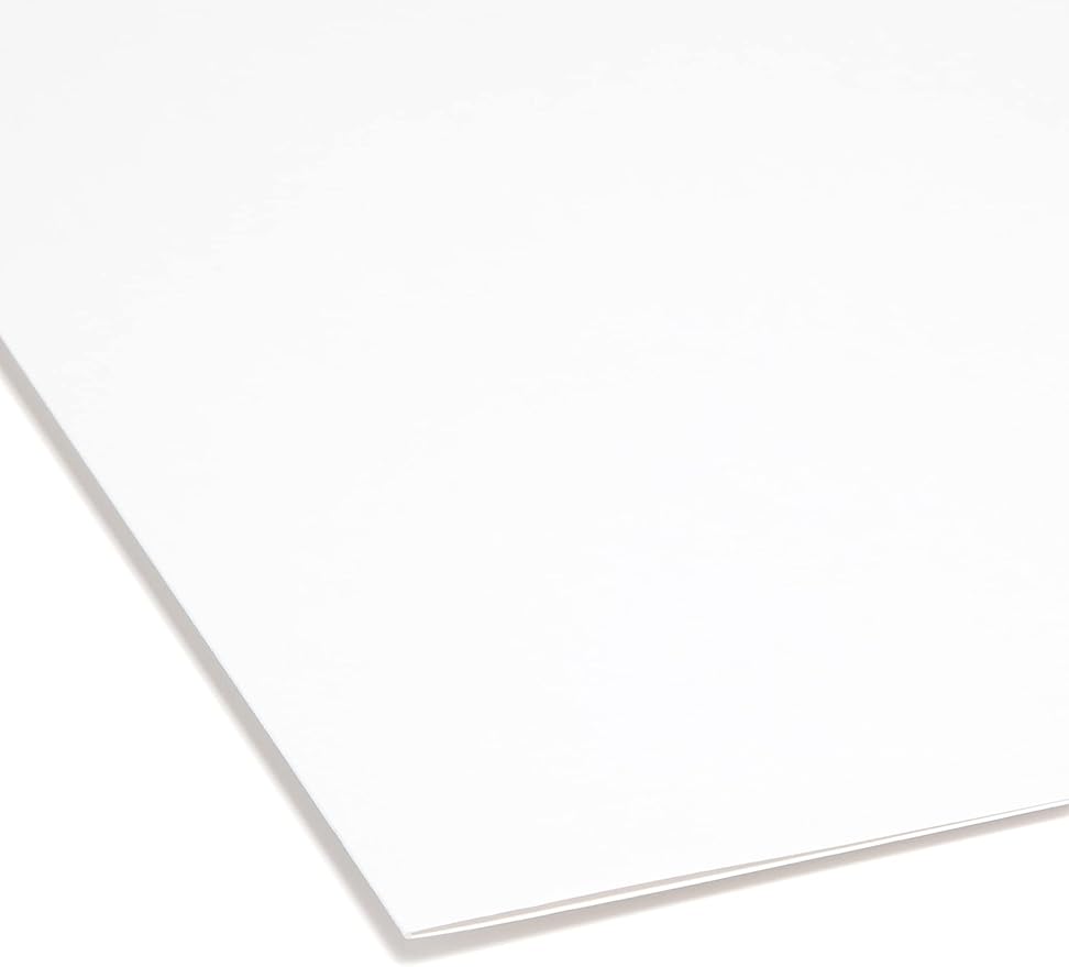 Smead File Folder, Reinforced Straight-Cut Tab, Letter Size, White, 100 per Box (12810)