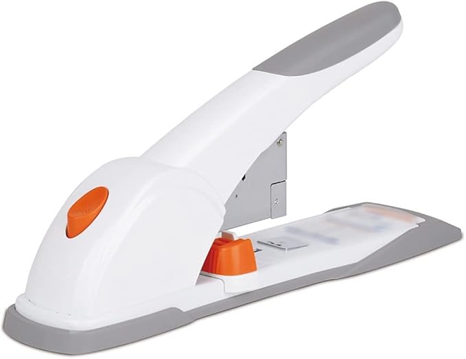 KUYWLMKMZZ Desk Stapler Desk Stapler Heavy Duty Stapler Office Labor-Saving Stapler Suitable for Office Document Binding Practical Office Supplies White School Supplies (Color : White)