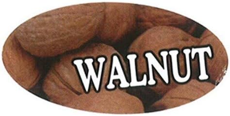 Oval Walnut Flavor Label, 1.96" x 31/32" | 1000/Roll