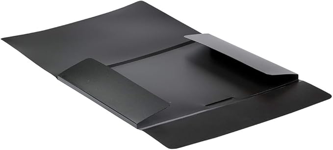 JAM PAPER Plastic Portfolio with Elastic Closure - Large - 11 x 15 x 1/2 - Black - Sold Individually