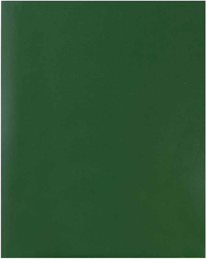JAM PAPER Laminated Two Pocket Glossy Folders - Green - 3/Pack