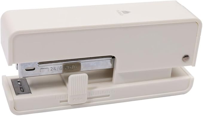 Desk Stapler Labor-Saving Desktop Stapler The Office Desktop Stapler Has a 20-Sheet Capacity Suitable for Office Document Binding School Supplies (Color : White)
