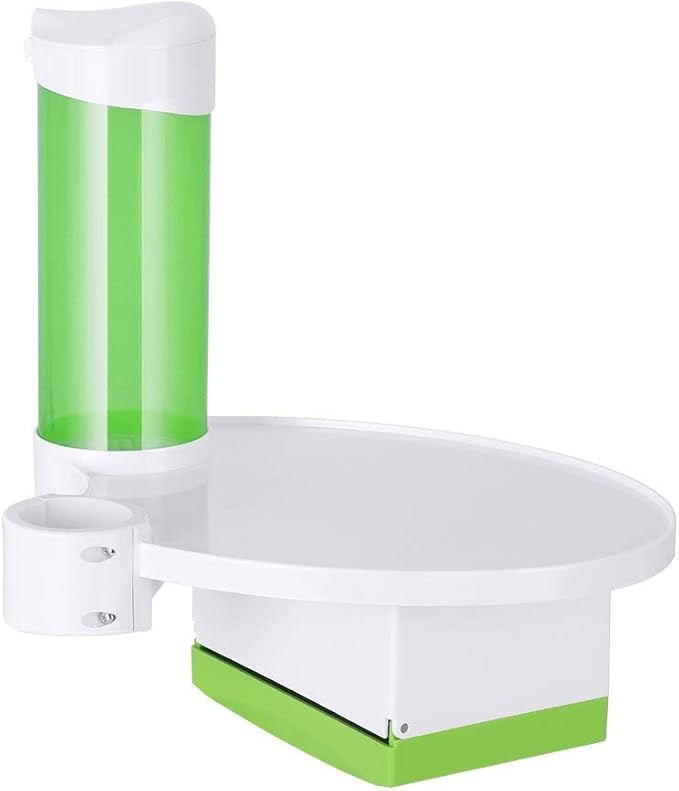 NSKI Dental 3 in 1 Oral Tray Tissue Box and Cup Storage Holder Fix on Dental Chair White/Blue/Green (Green)