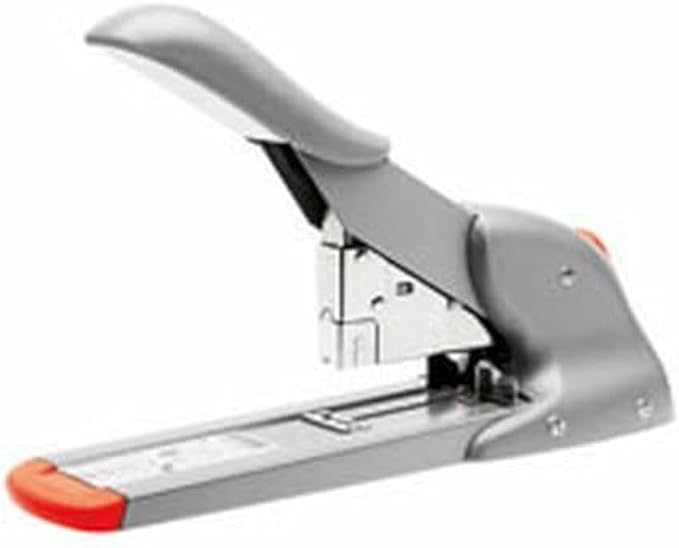 Rapid Fashion HD110 Heavy Duty Stapler, 110 Sheet Capacity, High Volume Stapling, Metal and Plastic, Silver/Orange, 21080815