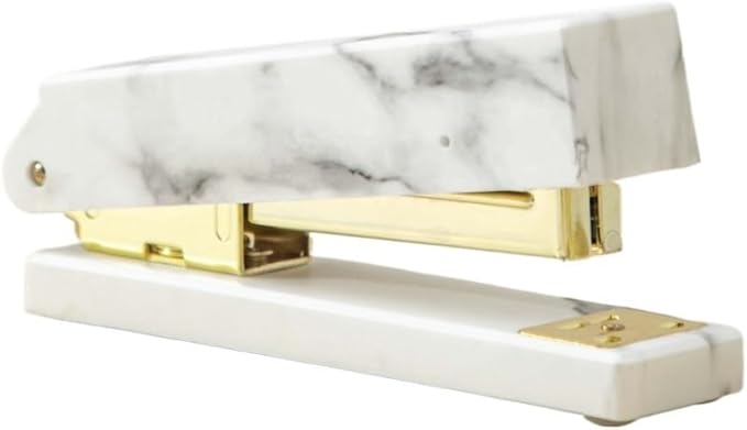 Rose Gold Stapler Staple Remover Staples Hold Punch Large Desk Stapler Student School Office Stationery(E)