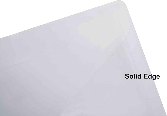 9x7 Clear Plastic Envelopes Hook Loop Closure Receipt Stickers Storage Holder 40 Pack