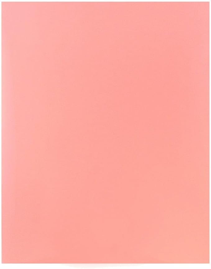 JAM PAPER Laminated Two Pocket Glossy Folders - Baby Pink Pastel - 3/Pack