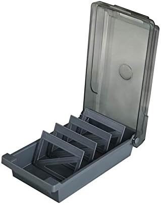 Da Jia Large Capacity Covered Business Card File Holder Case Organizer Box with 4 Dividers and 20 A-Z Guides for 500 Cards