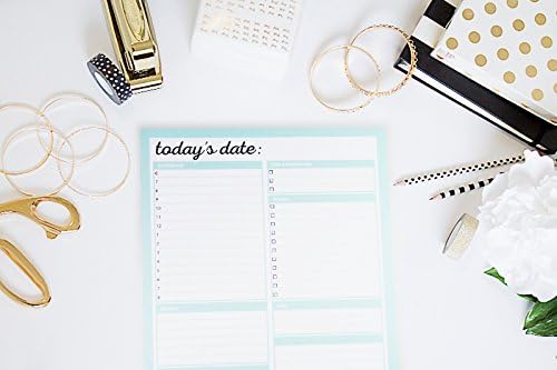JULIANNE & CO Daily To-Do Undated Tear-Away Planner Notepads - Premium Personal Organizer for Home, Office, Work, School - 50 Pages for Daily Tasks, Notes, Water Intake and Meal Prep (8.5 x 11)