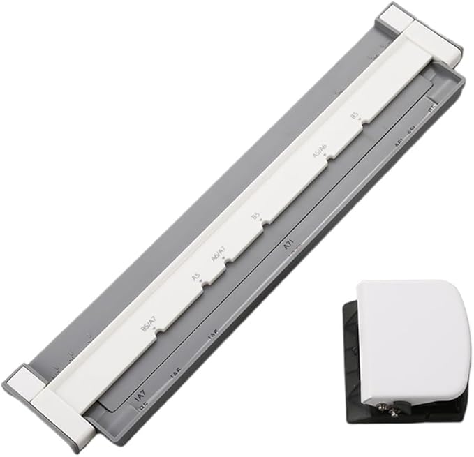 3/6/9 Hole Punch Handheld Metal Hole Punch Capacity 6mm for A4 A5 B5 for Notebook Scrapbook Journal Binding(Black)