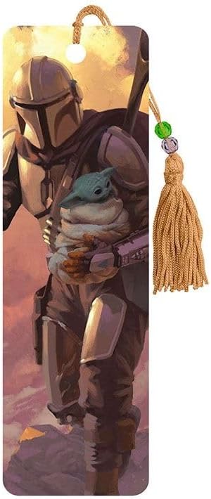 Star Wars Baby Yoda Bookmark Set - Bundle with 3 Mandalorian Bookmarks for Kids and Adults Featuring Baby Yoda and Ahsoka (Mandalorian Party Favors)
