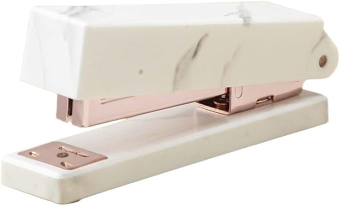 Rose Gold Stapler Staple Remover Staples Hold Punch Large Desk Stapler Student School Office Stationery(D)