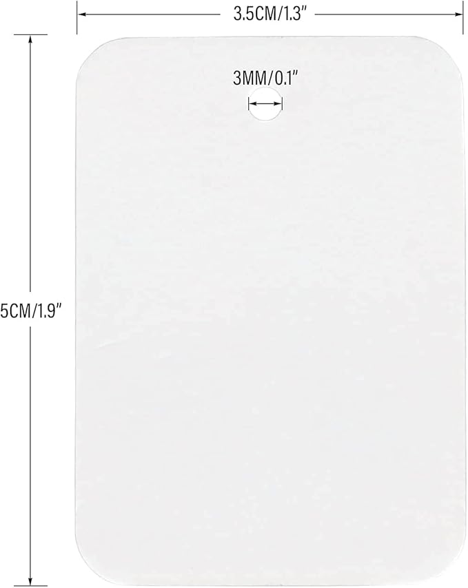 jijAcraft 1000Pcs Price Tags, White Clothing Tag for Retail, Small Kraft Paper Labels for Labeling Price, Size, Number, Writable Price Tags for Business Supplies Selling Jewlry, Clothes (1.9" X 1.4")