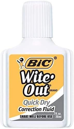 Wite Out Quick Dry Correction Fluid, 0.7 FL oz (Pack of 3) (Тwo Рack)