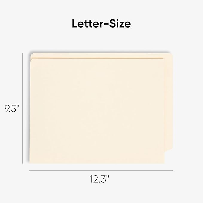 Smead End Tab Pocket Folder with Fastener, Straight-Cut Tab, 1 Pocket, Letter Size, Manila, 25 per Box (34099)