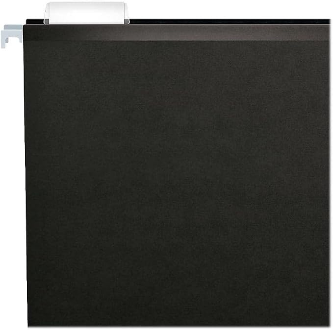 Pendaflex® Premium Reinforced Color Hanging Folders, Letter Size, Black, Pack Of 25