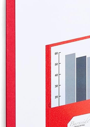Staples 10% Recycled Smooth 2‑Pocket Paper Presentation Folders with Fasteners, Letter Size Project Folders for Office & School, Red, 10‑Pack