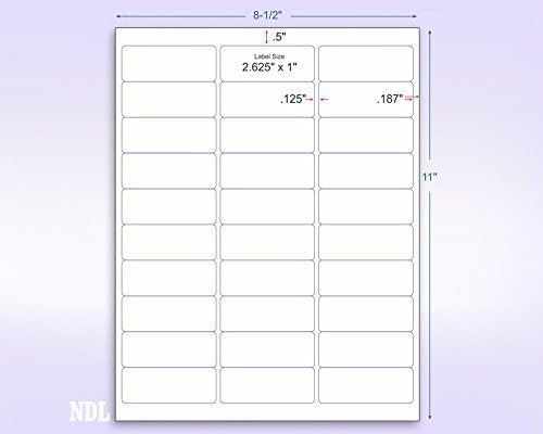 NextDayLabels - 8-1/2 x 11 Neon Color High Light Fluorescent Labels for Laser & Inkjet Printer (Green Fluorescent, 1" x 2-5/8" - 30 Per Page | 750 Labels)