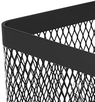 TRU RED Small Stackable Wire Mesh Accessory Holder, Matte Black, 3‑Pack – Desktop Organizer for Office Supplies