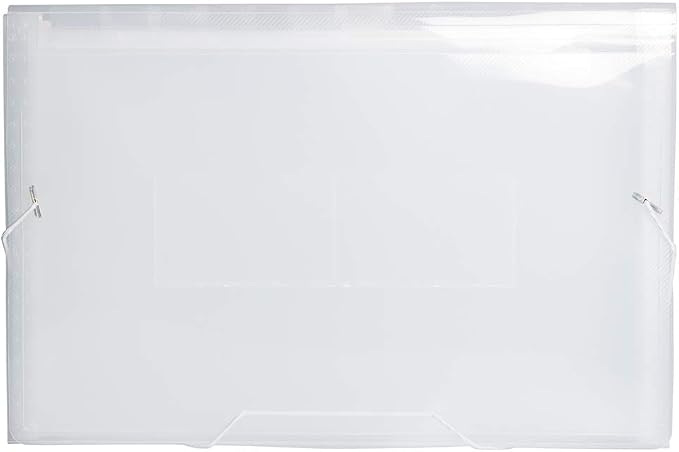 JAM PAPER Accordion Folders - 13 Pocket Plastic Expanding File - Legal Size - 10 x 15 - Clear - Sold Individually